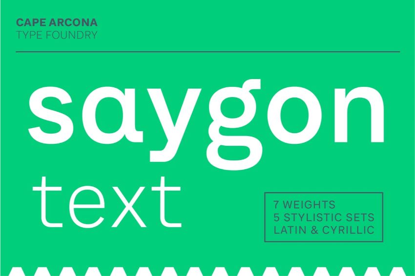 saygon text - a font similar to helvetica