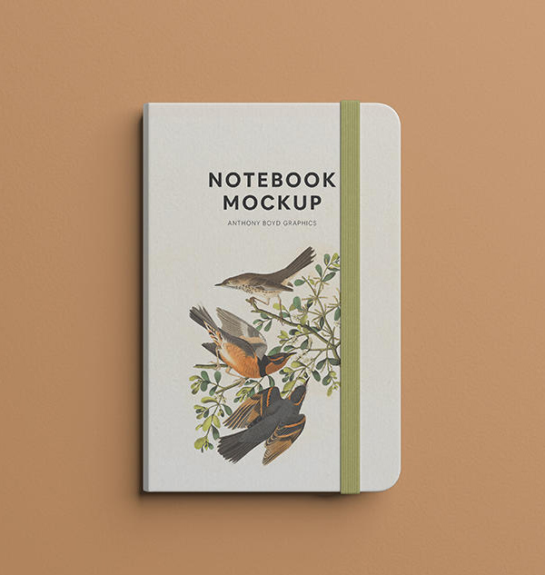 Free Notebook Mockup Top View