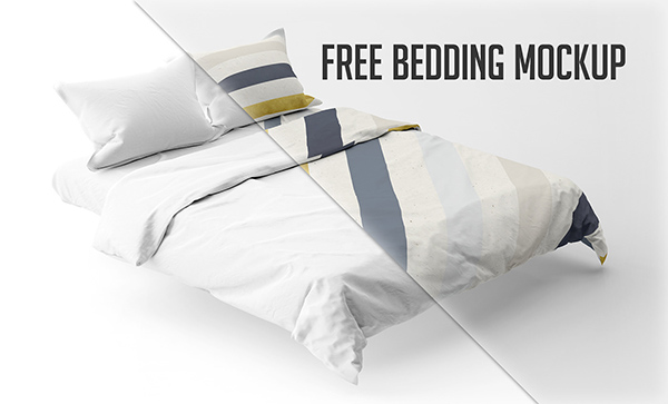 Free Bedding Mockup PSD