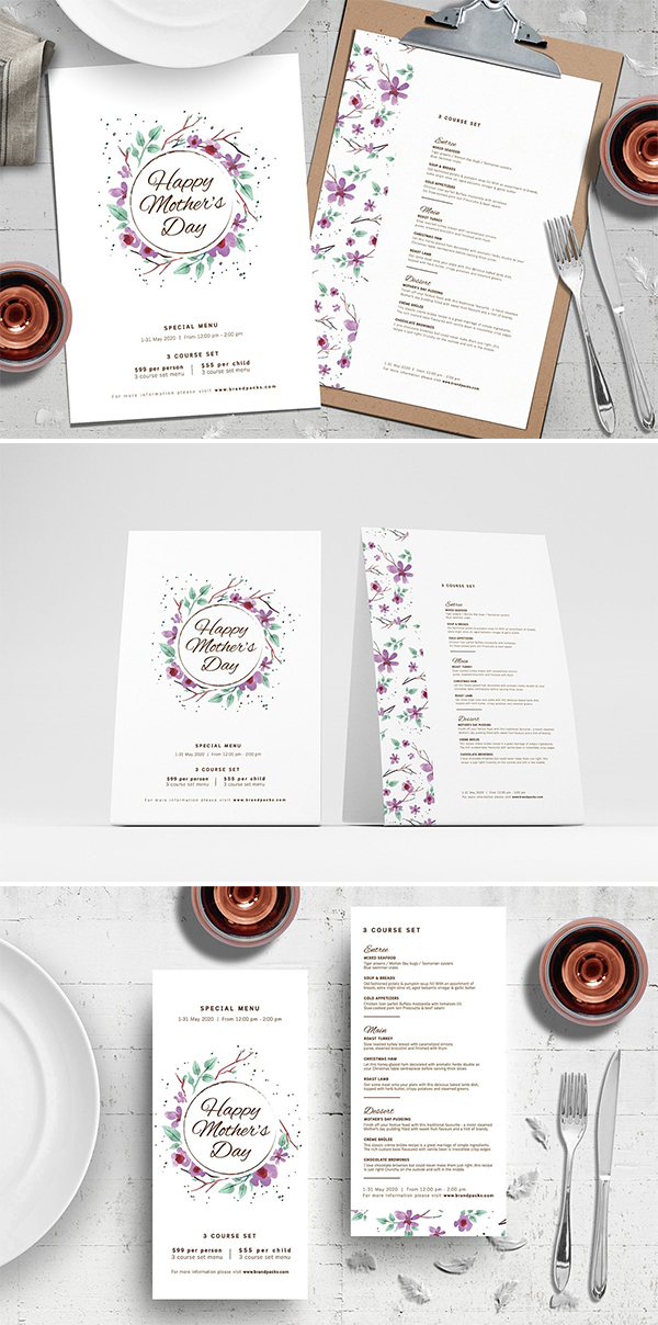 Mother's Day Menu Template