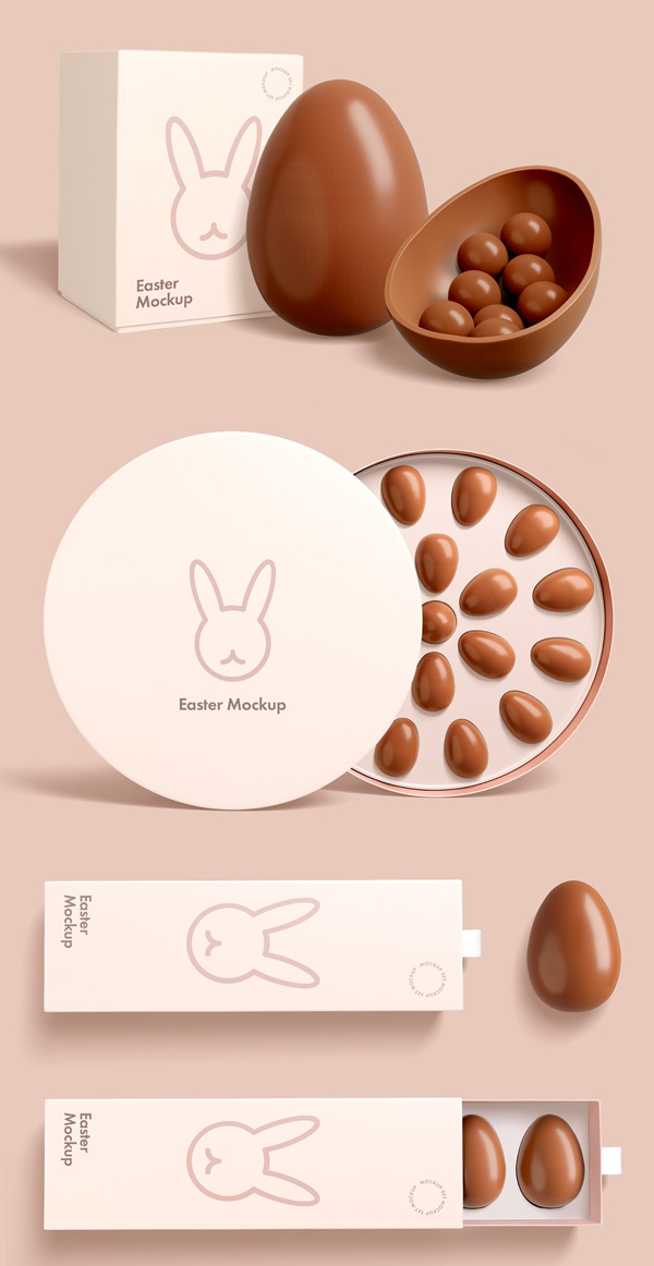 Easter Chocolate Package Mockup