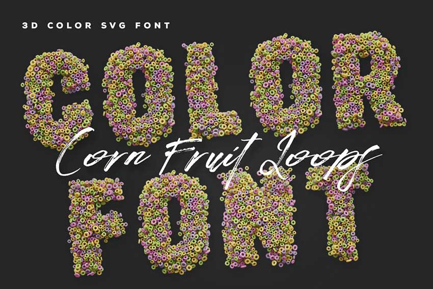 Corn Fruit Loops SVG Color Font