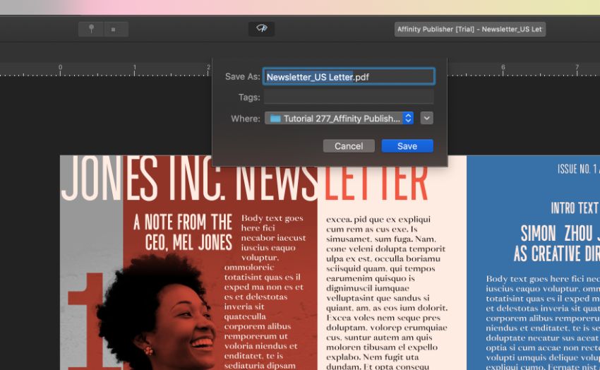 How to Create a Newsletter Template in Affinity Publisher (Free