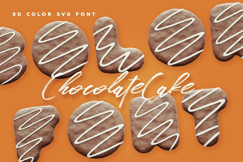 Chocolate Cake Color Font