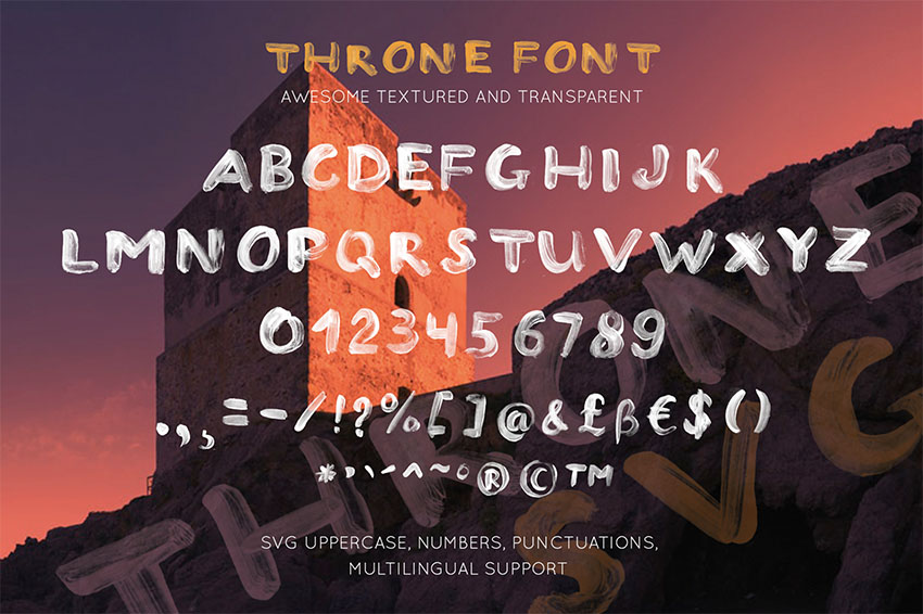 THRONE - SVG  Regular OTF font