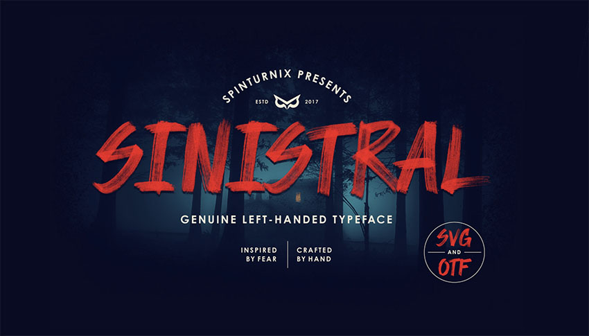 Sinistral  Hand-Written SVG Font - FREE Vector Version