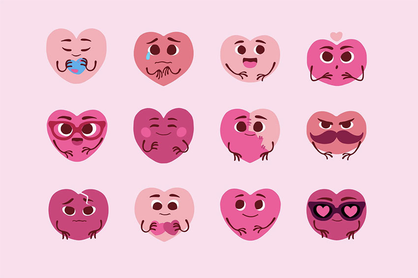 Clip Art Heart Moods