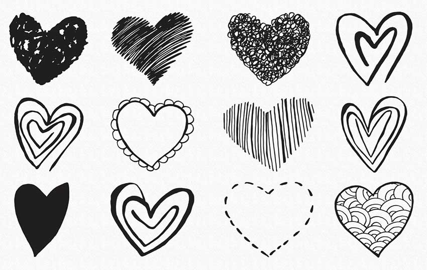 15 Handmade Clip Art Hearts