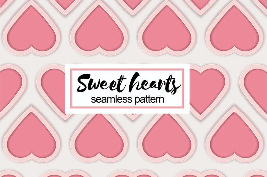 Sweet Hearts Seamless Pattern