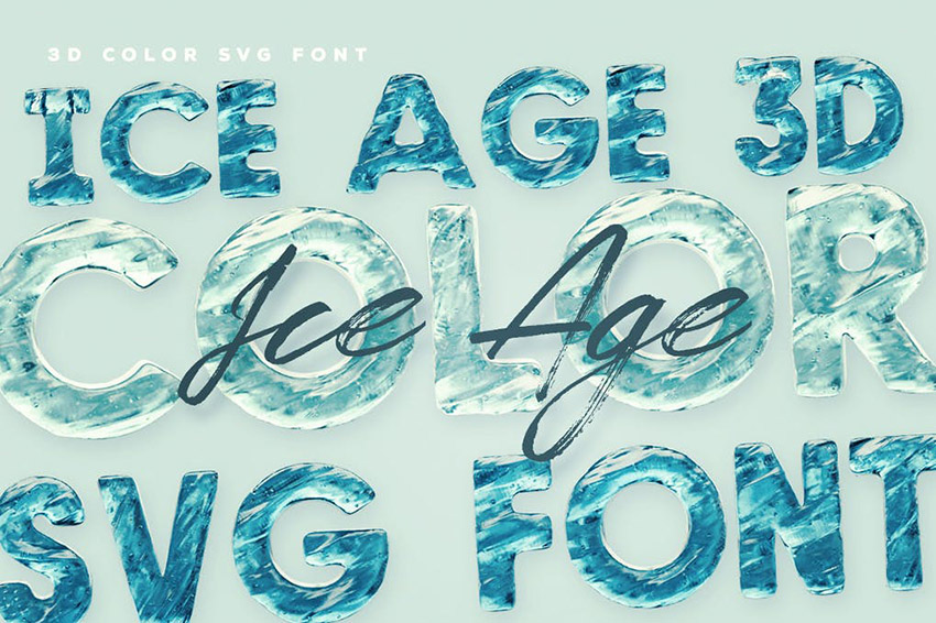 Ice Age Opentype SVG Color Fonts