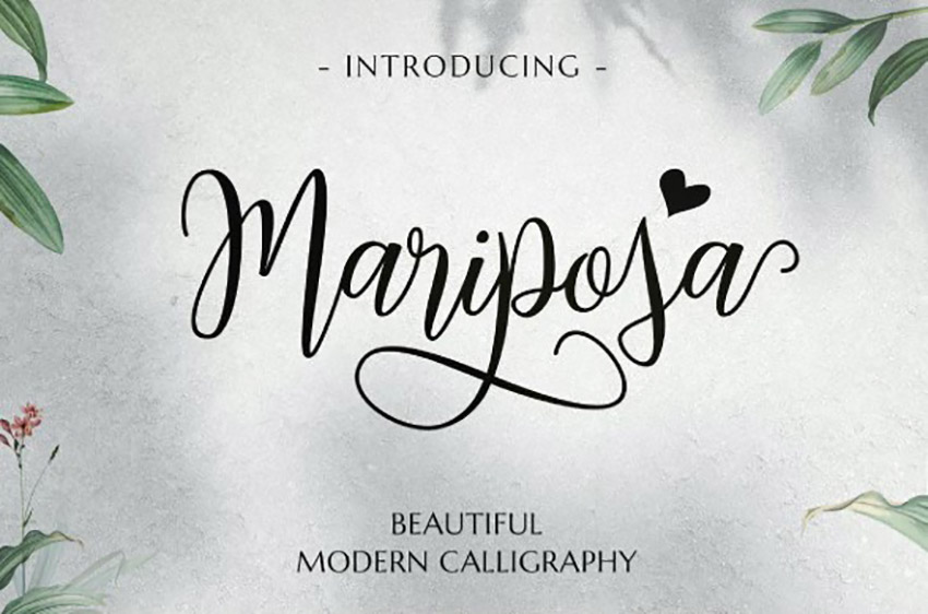 Mariposa Modern Calligraphy Font