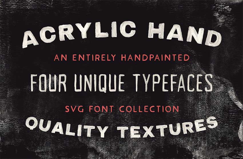 Acrylic SVG Font Collection