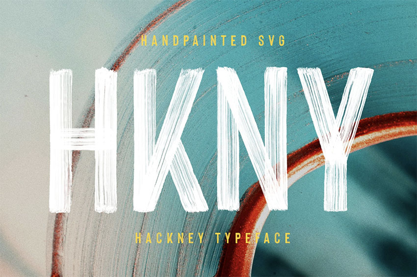 Hackney Hand-Painted SVG Font