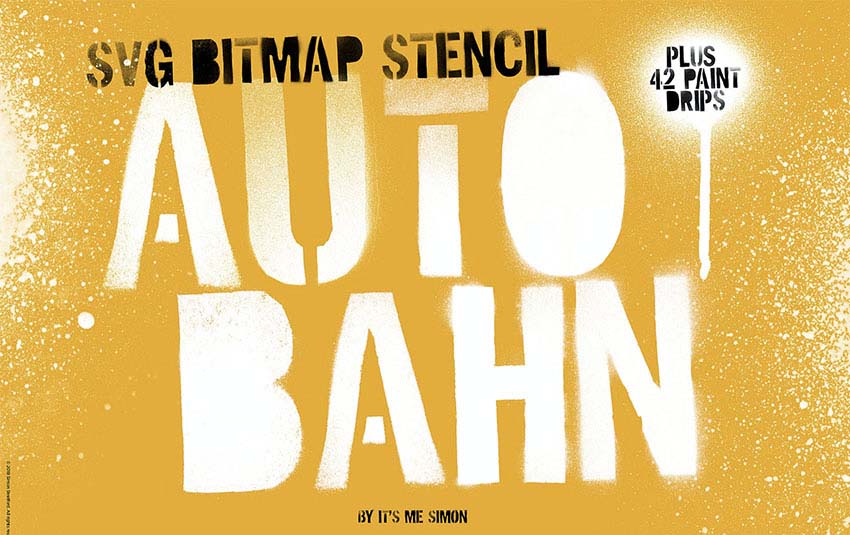 Stencil Autobahn SVG Font Bold