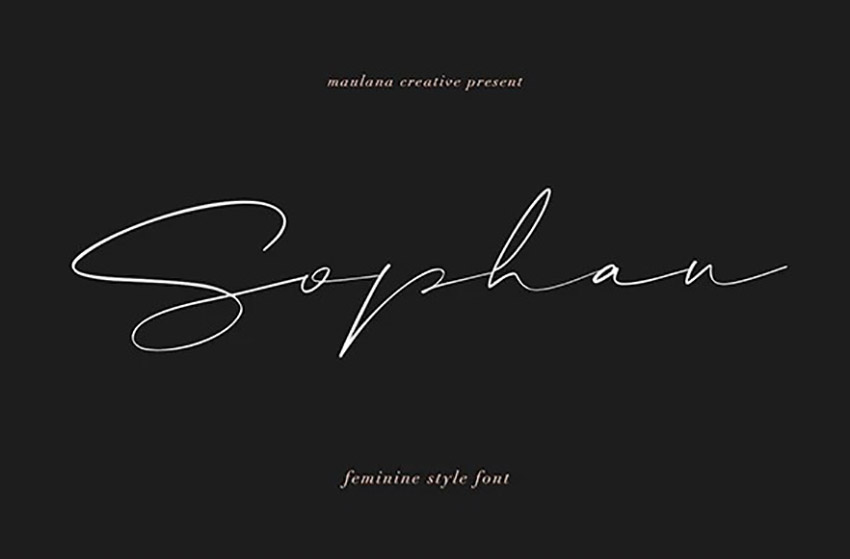 Sophan Calligraphy Font Style