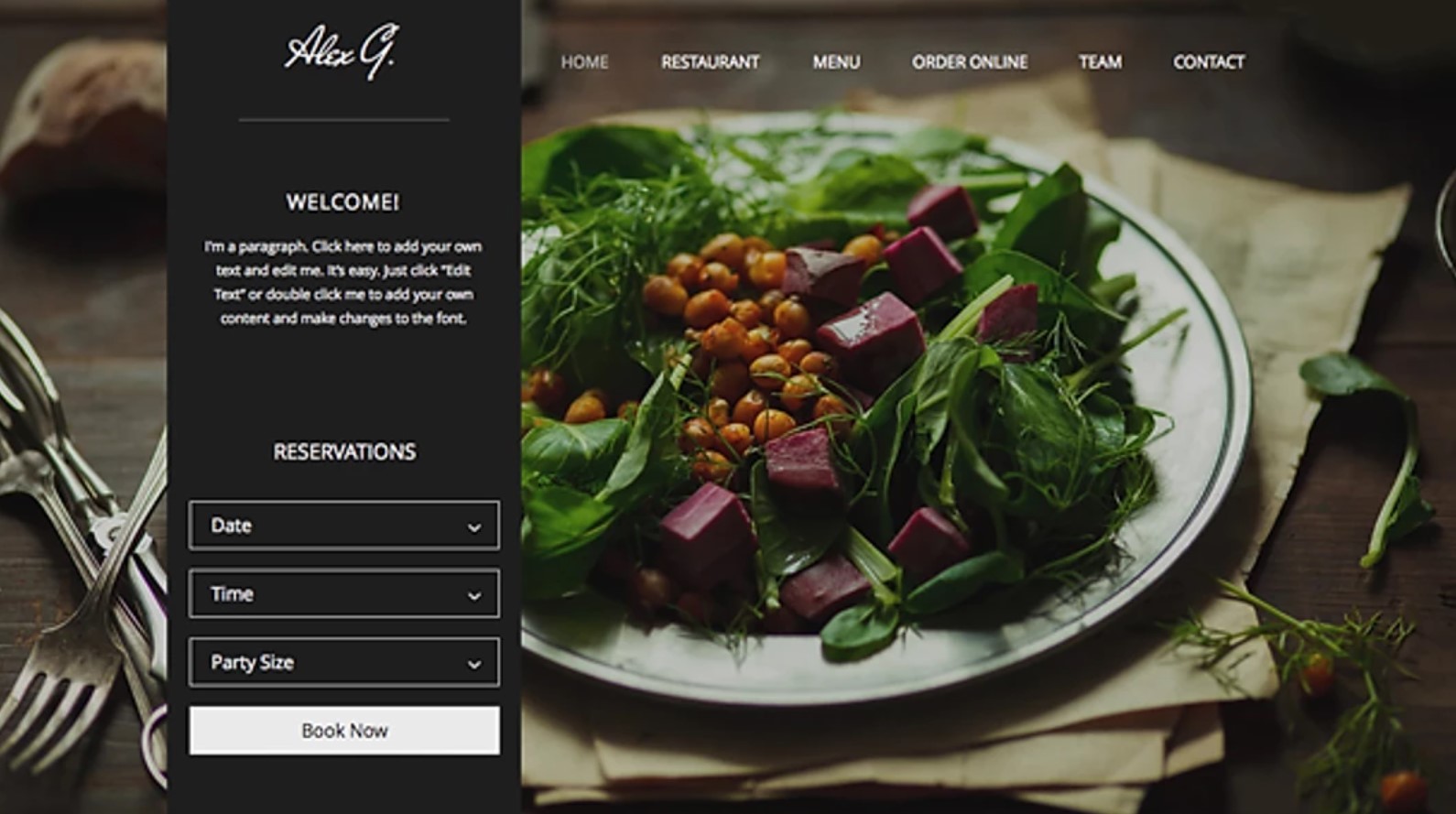 Food Blog Website Templates