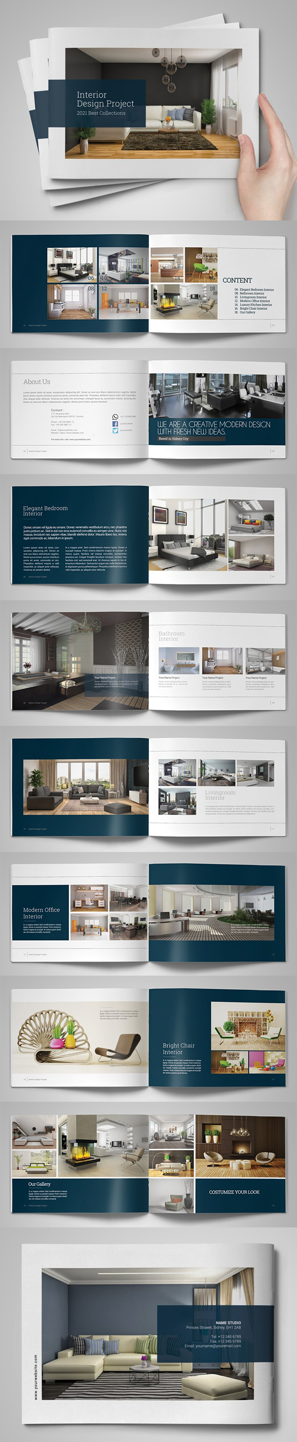 Interior Brochure Catalog Design Template