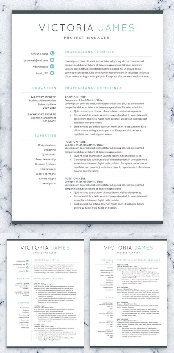 Modern Resume Template For Word