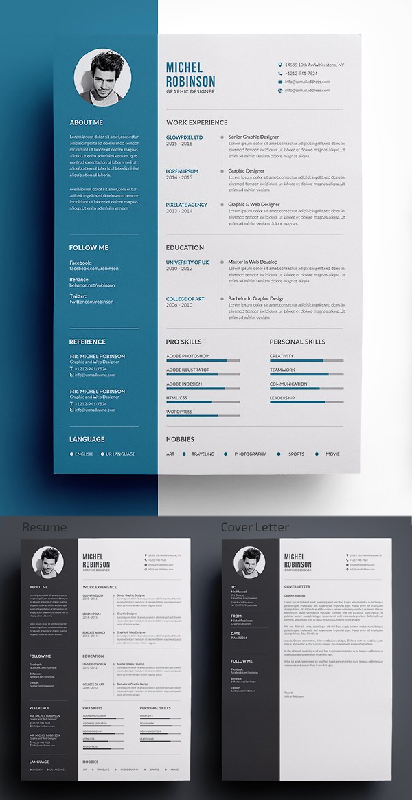 Clean and Simple CV / Resume & Cover Letter