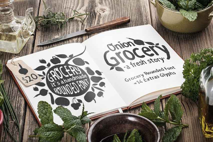 Grocery Rounded Hand Drawn Font