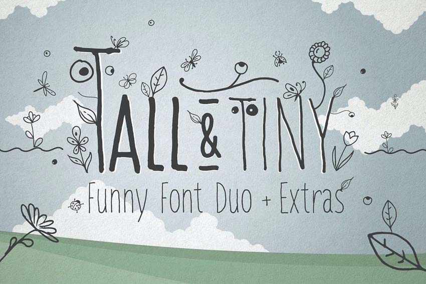 Tall  Tiny Font Duo