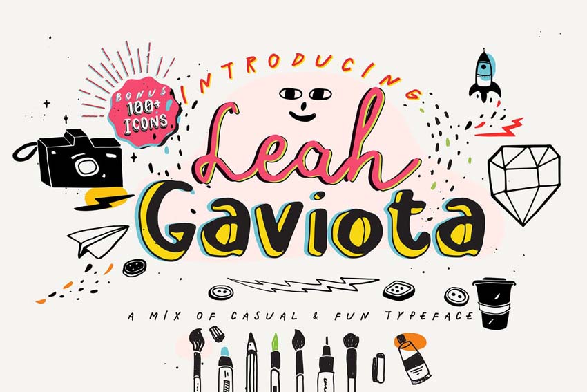 Leah Gaviota Decorative Font 