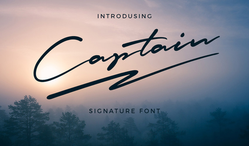 Captain Signature Brush Font 