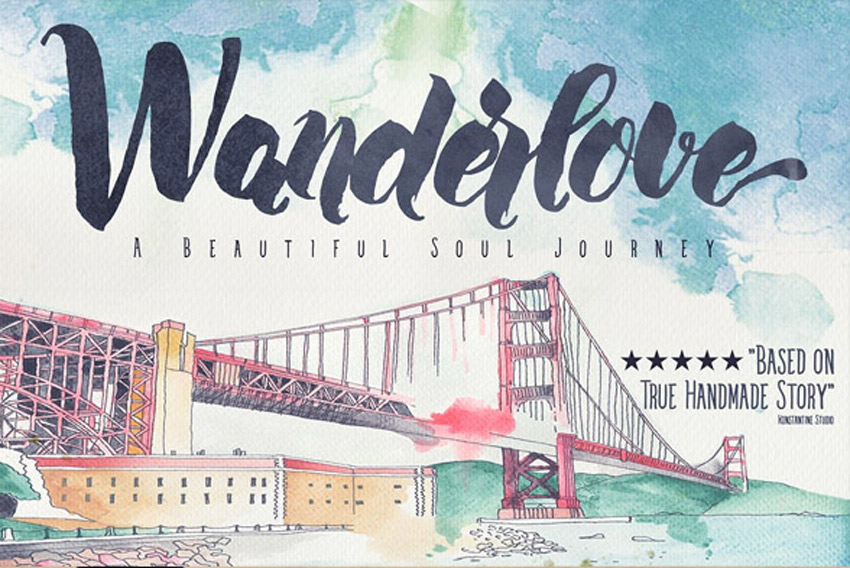 Wanderlove Brush Script Font 