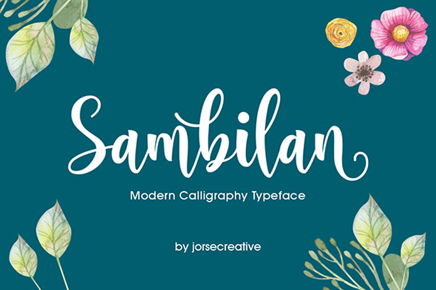 Sambilan Modern Calligraphy Typeface 