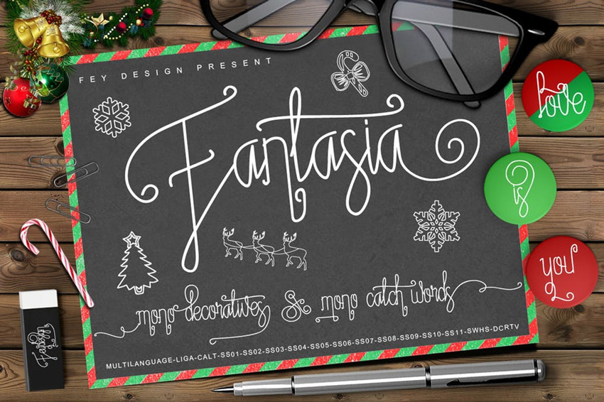 Fantasia - Script Monoline Font