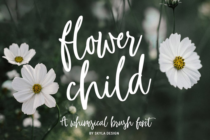 Flower Child Modern Calligraphy Font