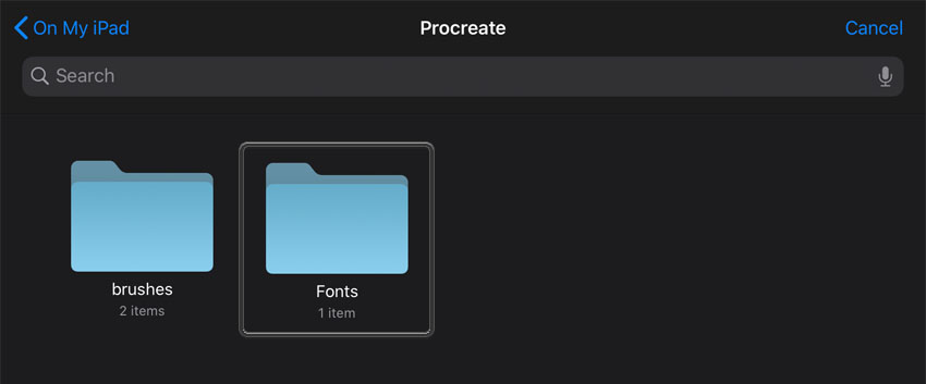Procreate fonts