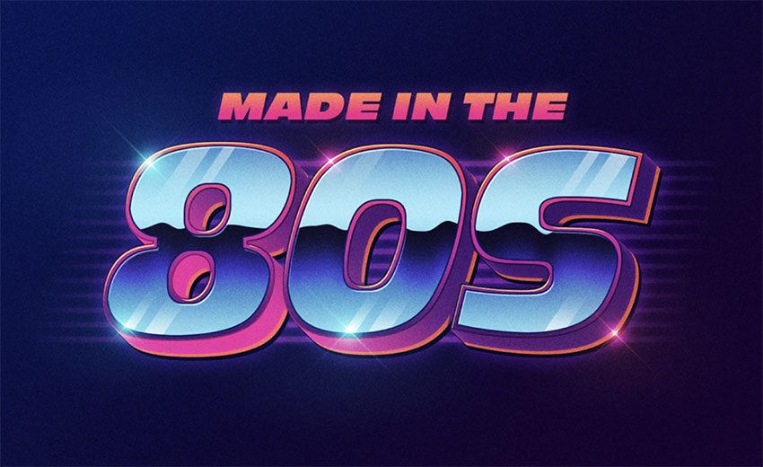 FREE 80S TEXT EFFECT