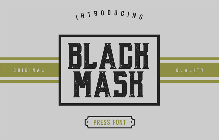 Black Mask vintage 90s font