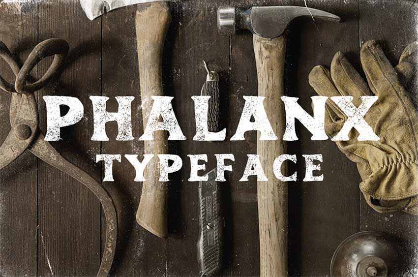 Phalanx vintage font style