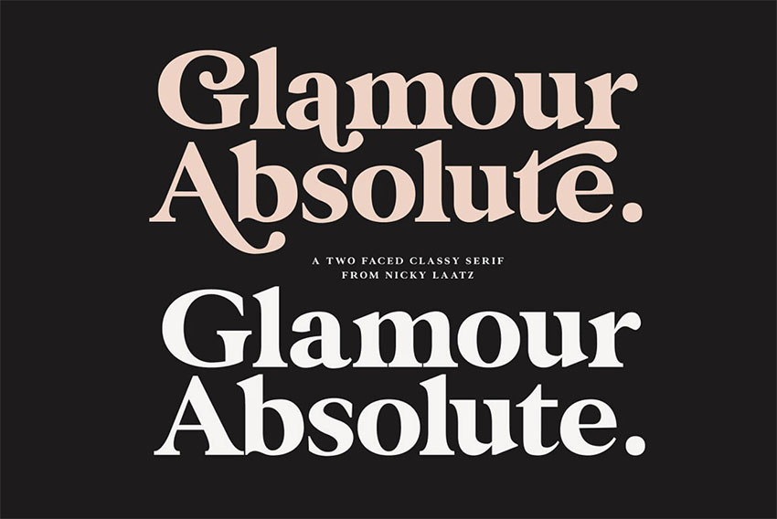 Glamour Absolute vintage lettering fonts 