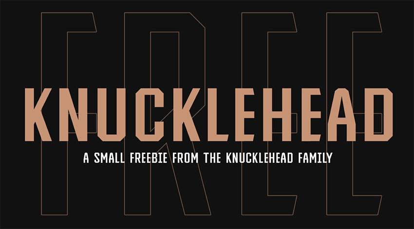 KNUCKLEHEAD - FREE VINTAGE FONT