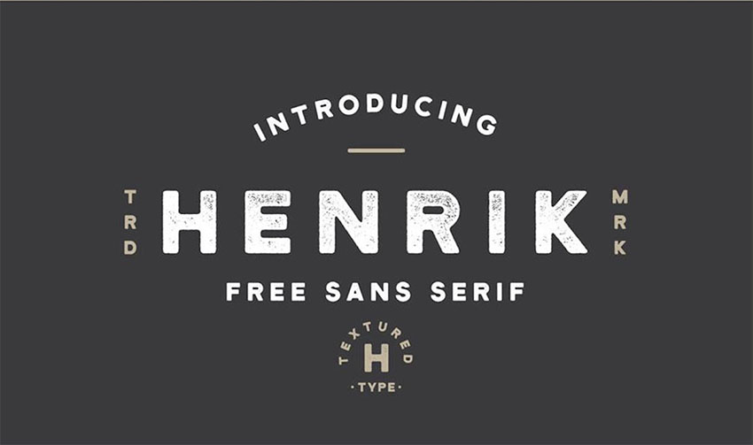 Henrik vintage font style