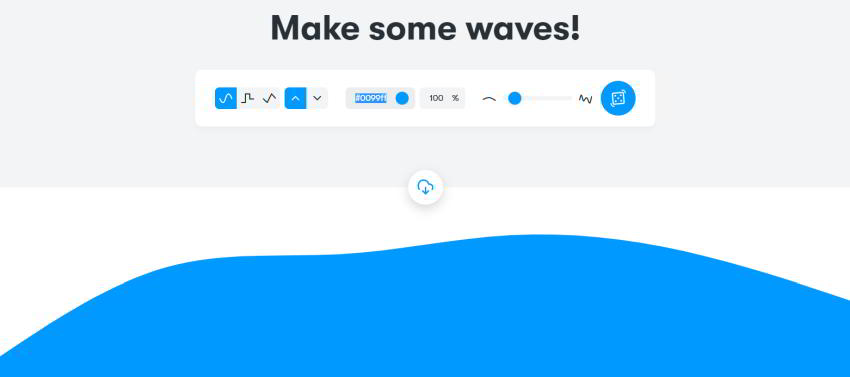 Tool for generating SVG waves