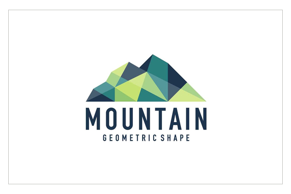 Abstract geometric mountain logo