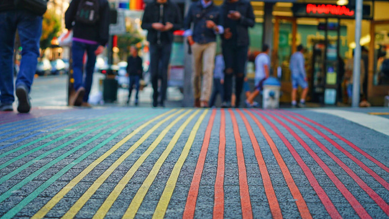 gay pride background landscape