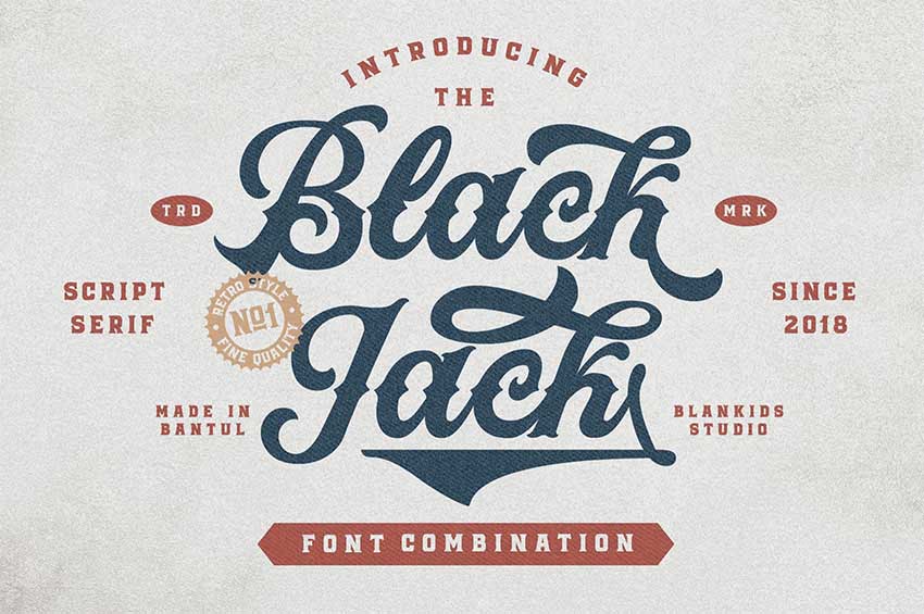 Black Jack - Vintage Script Font