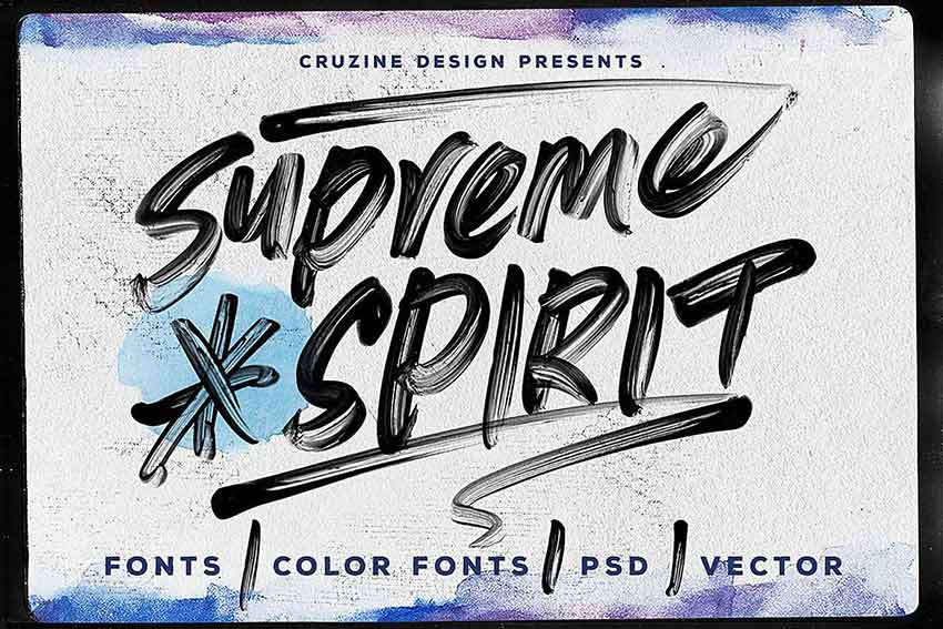Supreme Spirit Brush Font