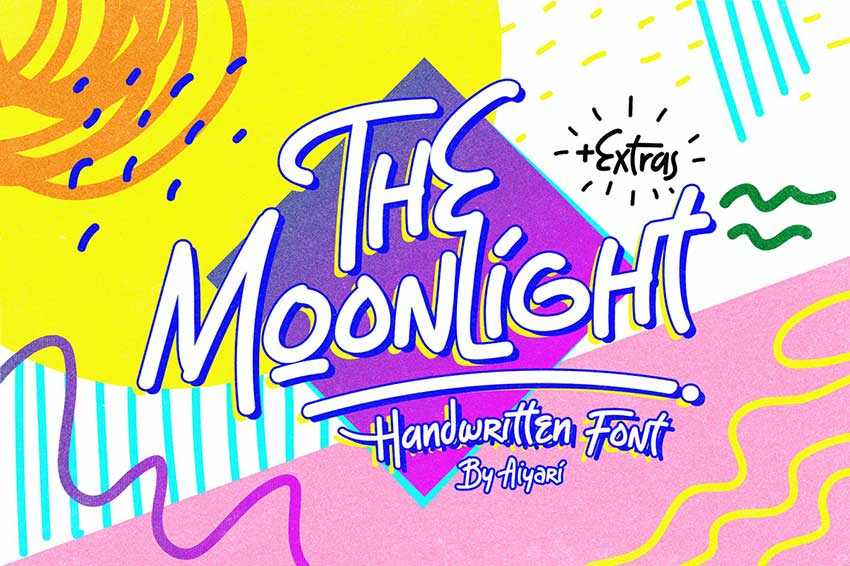 The Moonlight 90s Style Retro Font