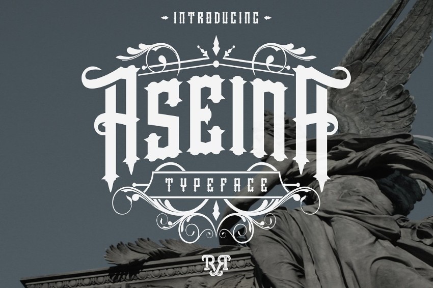 aseina decorative gothic font