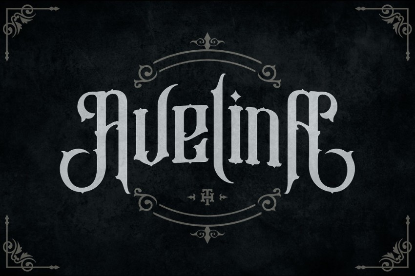 avelina decorative gothic font