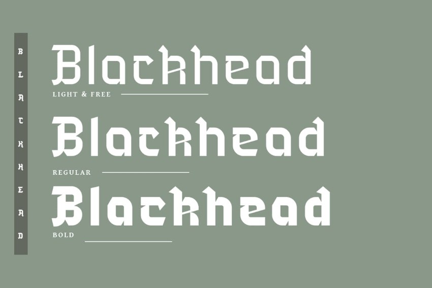 Blackhead Gothic Typography