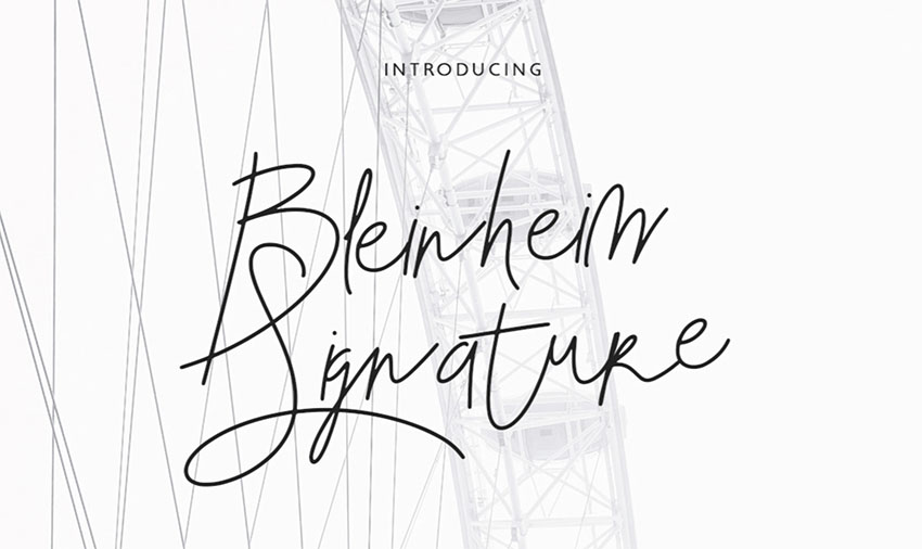 BLENHEIM - Free Signature Font