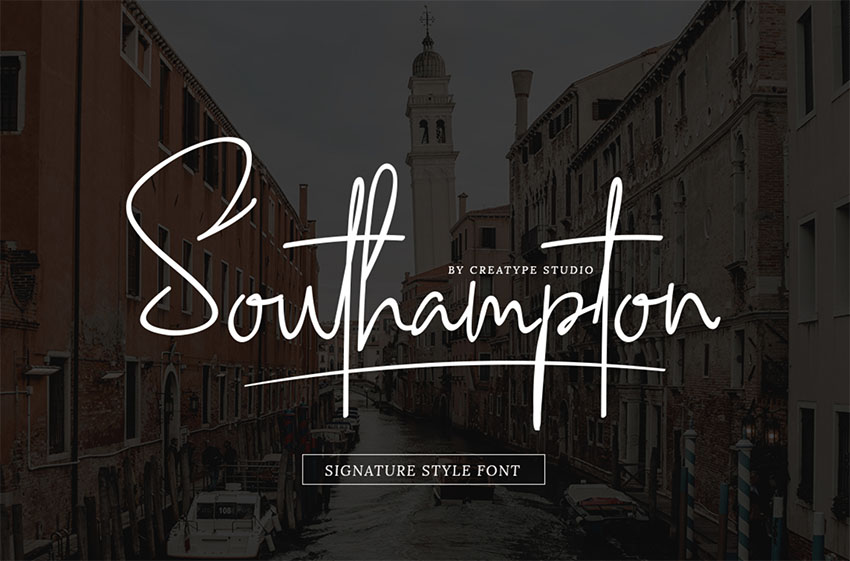 Southhampton Signature Script Font