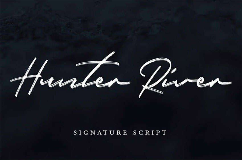 Hunter River - Free Signature Fonts